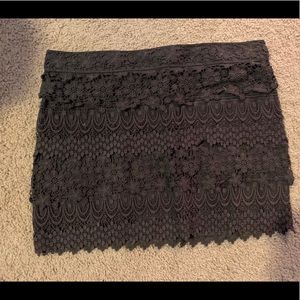 Gray lace skirt